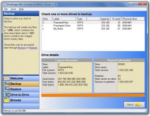 DriveImage XML backup