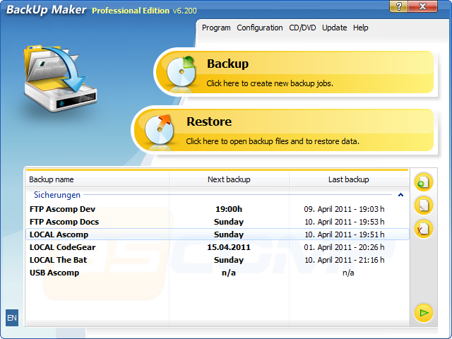 Backup maker – andmete varundamine